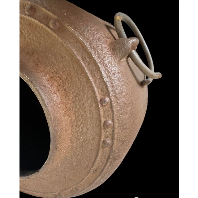Antique Meiji Japanese Chagama Iron Metal Tea Kettle For Sale - Image 9 of 15