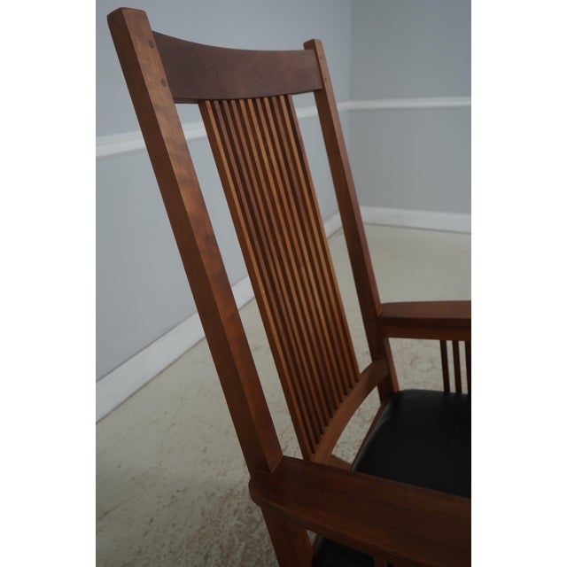 Stickley Mission Cherry Spindle Rocking Chair For Sale - Image 11 of 18