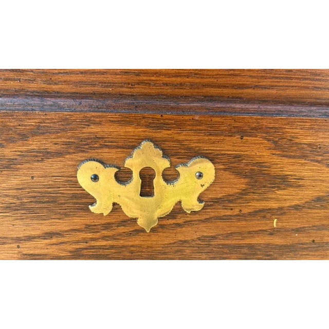 Wood 1980s Pennsylvania House Oak Chippendale Desk Cabinet Display Hutch Shelf Chippendale For Sale - Image 7 of 18