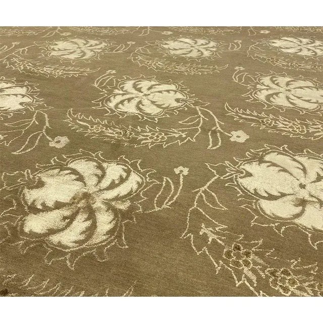 Handwoven Tibetan Style Area Rug 8x10 For Sale - Image 4 of 12