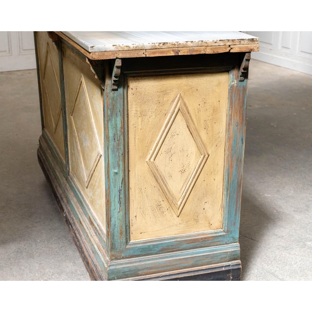 Antique Italian Counter with Marble Top, 19th Century For Sale - Image 11 of 18