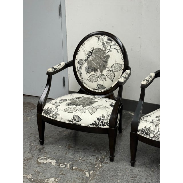 2020s Kravet Furniture Truro Oval Back Armchairs, Pair For Sale - Image 5 of 12