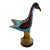 Vintage Murano Sommerso Art Glass Heron - Hand-Blown Italian Glass Crane - Ruby & Aquamarine For Sale