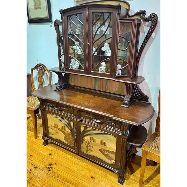 French Art Nouveau Cabinet, 1900s For Sale - Image 5 of 11