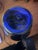 1910s Vintage 11" Iridescent Art Glass Vase in Cobalt Amethyst – Czech / Kralik Style For Sale - Image 5 of 13