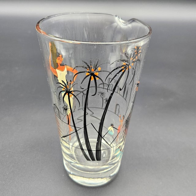 Cocktail Water Pitcher with Pin-Up Motif, 1950s, in Flawless conditions. Designed 1950 to 1959