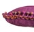 Traditional Designer Floral Accent Pillow With Plum Woven Border & Multicolor Pom Trim For Sale - Image 3 of 3