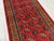 Extra-Long Red Turkmen-Style Geometric Wool Runner Rug, 2'7" X 19'3" For Sale - Image 6 of 12