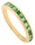 14k Yellow Gold Channel Set Square Emerald Band Ring Size 5 Gifts for the Hostess For Sale