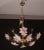 Vintage Murano glass chandelier with pink flowers in murano glass. The chandelier has 3 light points with E14 socket,...