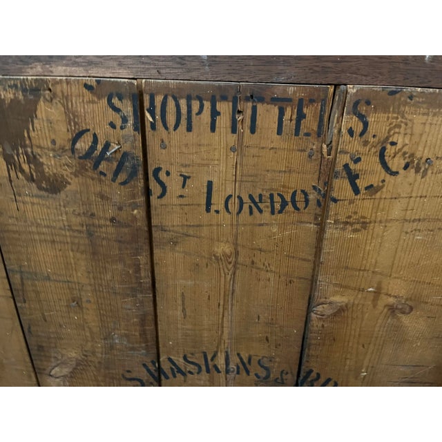 19th Century Vintage Mahogany Drapery Shop Drawers & Brass Hardware For Sale - Image 11 of 13