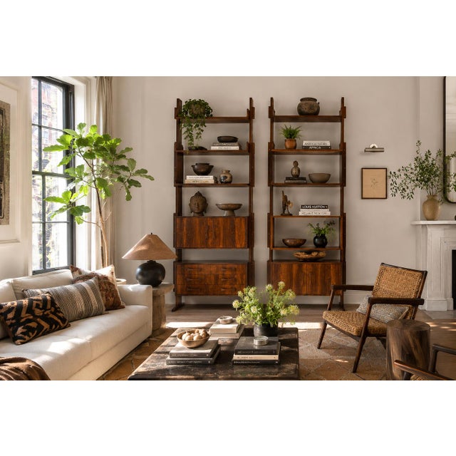 Wood Modular Brazilian Rosewood Shelving Units by Ernesto Hauner, Brazil, 1960s For Sale - Image 7 of 18