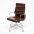 Mid-Century Modern French Period Mid-Century Modern Desk Chair, Leather and Chrome, Circa 1980 For Sale - Image 3 of 9