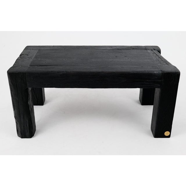 Reclaimed Charred Oak Table by Logniture For Sale - Image 13 of 18
