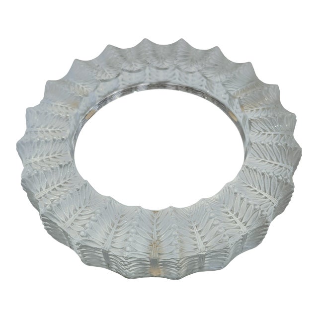 Lalique France Gui Mistletoe Frosted Crystal Ashtray Dish For Sale