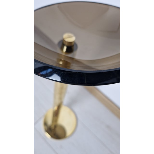 Metal Ashtray in Metal with and Glass in the style of Fontana Arte, 1960s For Sale - Image 7 of 11