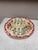 Majolica asparagus plate with flowers , signed Longchamp circa 1890.