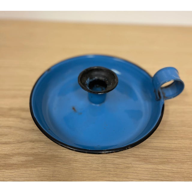 1960s 1960s Mismatched Enameled Candle Holders - Set of 2 For Sale - Image 5 of 6