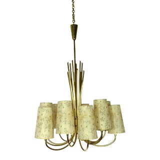 Large Brass Ceiling Lamp by J.T. Kalmar for Kalmar, 1950s For Sale