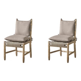 Rustic European Rush Seat Side Chair (Sets of 2) For Sale
