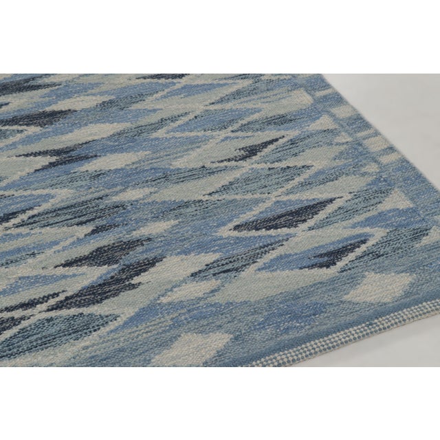 Mid-Century Modern Contemporary Scandinavian Style Geometric Wool Rug by Rug & Kilim, India For Sale - Image 3 of 10