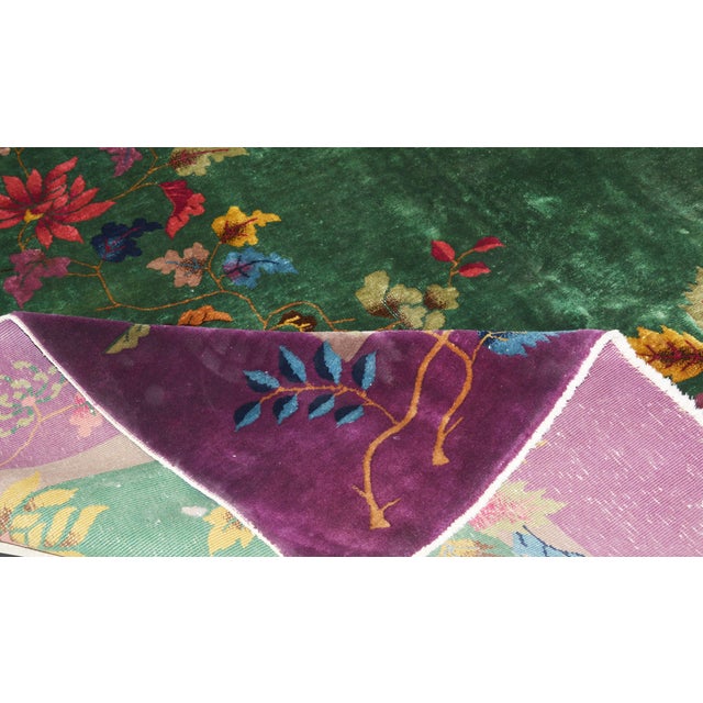 Antique Chinese Art Deco Hand Knotted Wool Rug, 8'711'4 For Sale In New York - Image 6 of 9