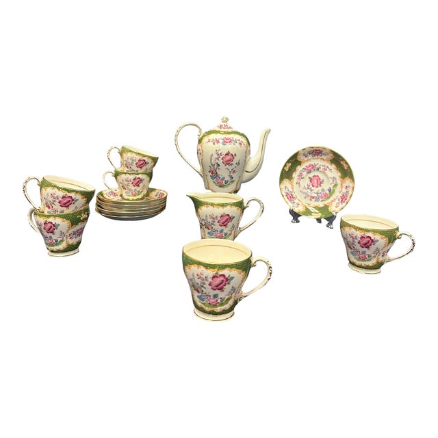 Vintage Royal Grafton Canton Tea Set - 14 Pieces For Sale