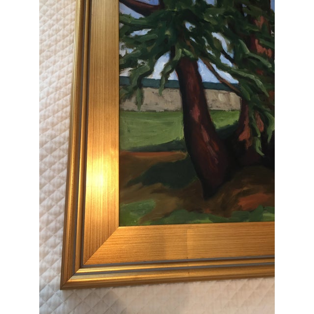 “Evergreen” Contemporary Framed Landscape Oil Painting by Teresa DiMarco For Sale - Image 4 of 5
