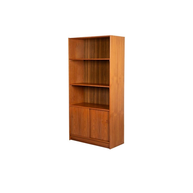 Wood Mid-Century Teak Hutch Bookcase Cabinet For Sale - Image 7 of 9