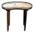 Vintage Kidney Shape Marble Top Side Table With Gallery For Sale