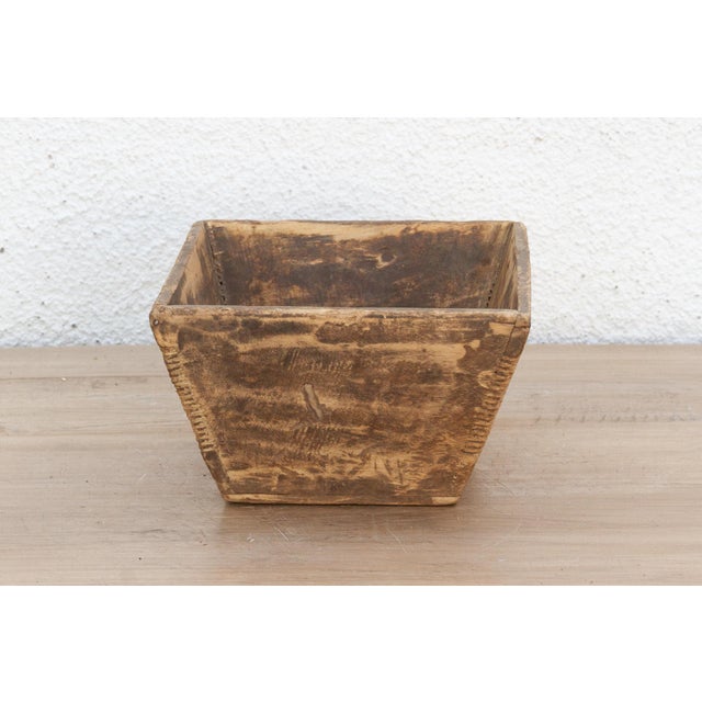 Small Vintage Harvest Wood Box For Sale - Image 4 of 6