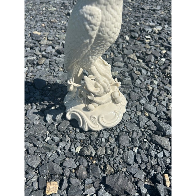 White Ceramic Italian Cockatoo Bird Sculpture For Sale In Philadelphia - Image 6 of 9