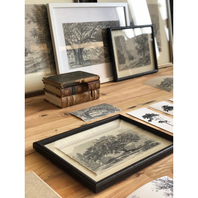 Landscape Study of Graphite on Paper, printed in white/black on Hahnemuhle Rag Paper with hand-torn deckled edges. Framing...