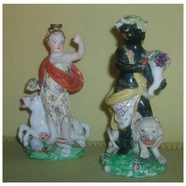 16th Century Antique 18th Century George III William Duesbury Derby Porcelain Continents - Europe and Africa - a Pair For Sale - Image 5 of 8