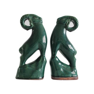 Ceramic Rams - A Pair For Sale