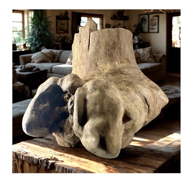 A sculptural burl wood form shaped entirely by nature—raw, grounded, and impossible to replicate. This one-of-a-kind piece...