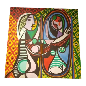 1946 Vintage Ray Martinez Cubist Figurative Oil Painting