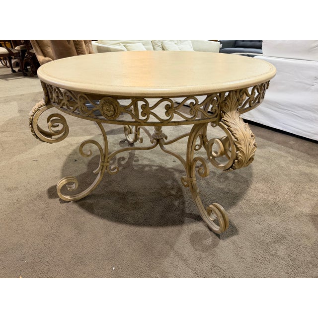 Contemporary Attributed to Maitland Smith Wrought Iron Entry Table For Sale - Image 3 of 5