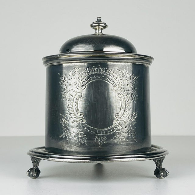 Antique Silver Plated Biscuit Box by James Deakin & Sons, 1890s For Sale - Image 13 of 13