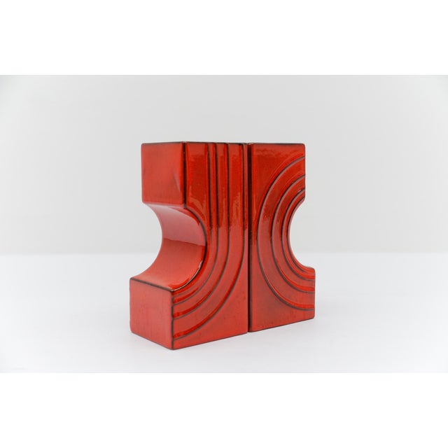 1960s Ceramic Cyclone Vases by Cari Zalloni for Steuler, 1970s, Set of 2 For Sale - Image 5 of 13