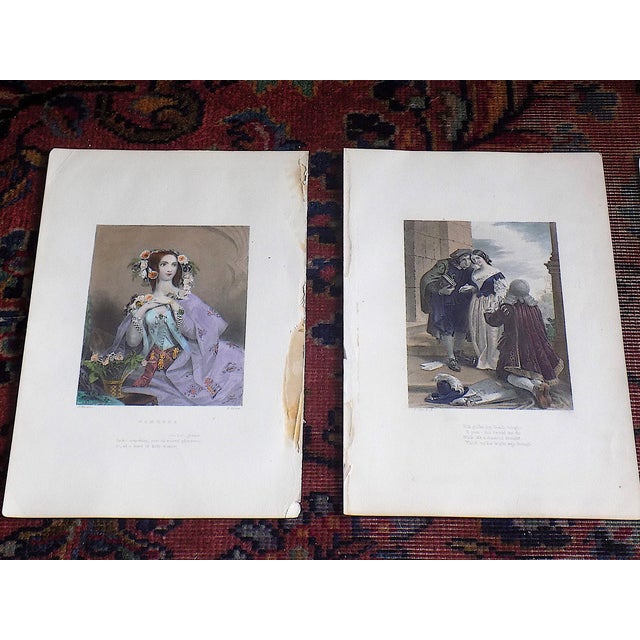 This set of eleven (11). authentic antique 19th century hand colored steel engravings. depict mostly attractive Victorian...