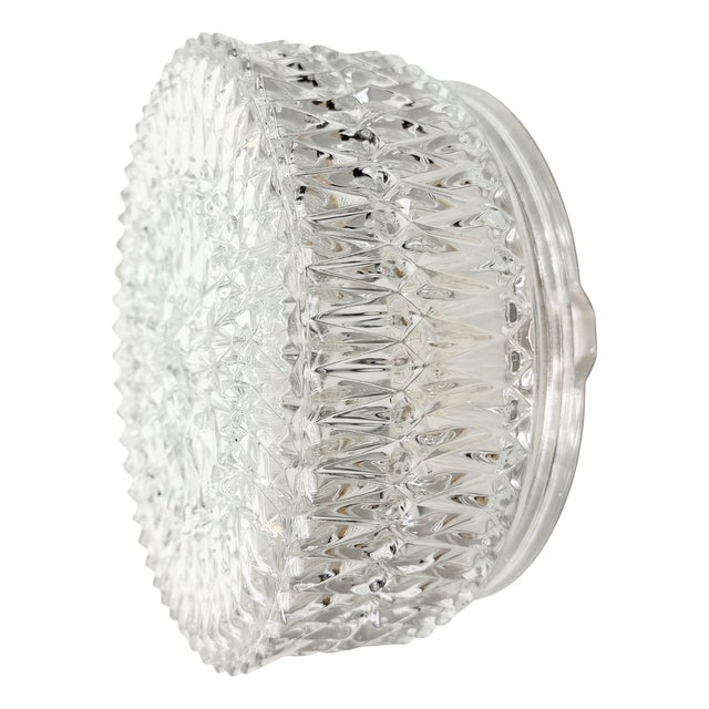 Vintage Glass Wall Light, 1970s For Sale