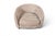 This tub chair reflects the sculptural, low-slung silhouette associated with Milo Baughman's American mid-century seating...
