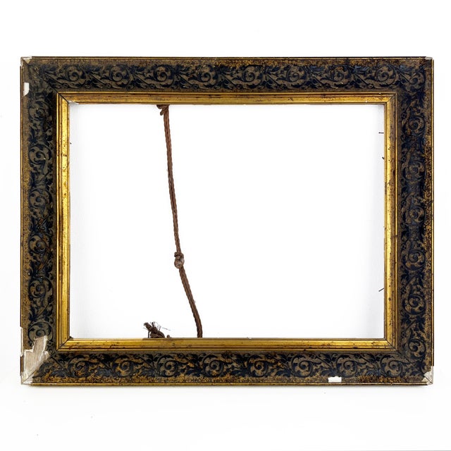 Antique Italian Gesso and Wood Picture Frame For Sale - Image 11 of 11