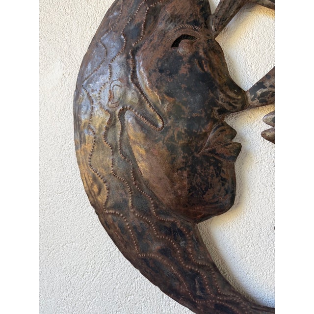 Brutalist Vintage Brutalist Metal Wall Sculpture, 1950s For Sale - Image 3 of 18