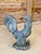 Vintage French Style Cast Iron Rooster Garden Statue With Wrought Iron Floral Base For Sale - Image 11 of 12