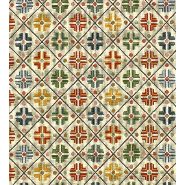 Sample - The House of Scalamandré Kirov Fabric, Multi/Cream For Sale