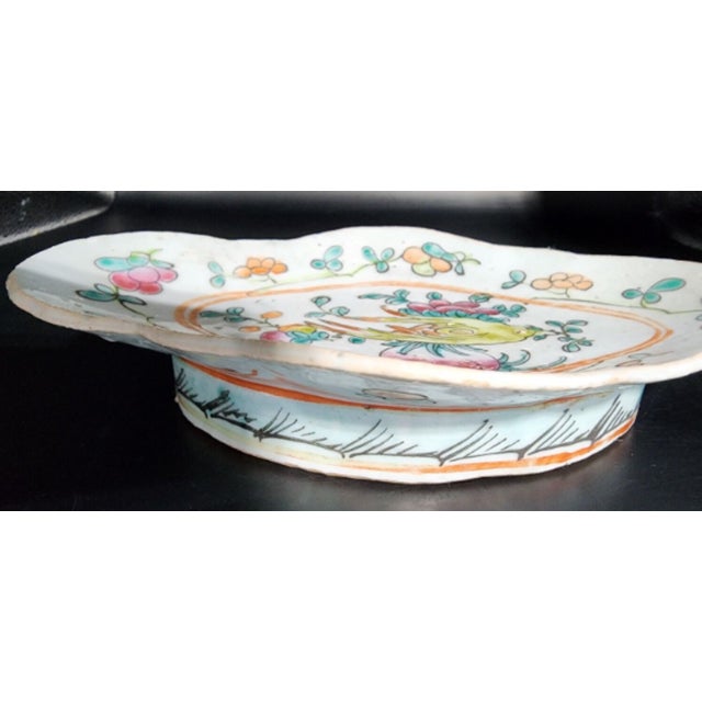 Antique Chinese Famille Rose Footed Offering Dish For Sale - Image 4 of 6