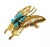 Contemporary Late 20th Century Filigree Butterfly Turquoise & Multi-Color 18k Yellow Gold Enamel Brooch For Sale - Image 3 of 3