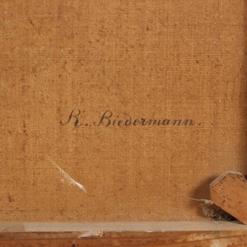 E. Rudolf Biedermann, Landscape, 19th Century, Oil Painting, Framed For Sale - Image 11 of 12